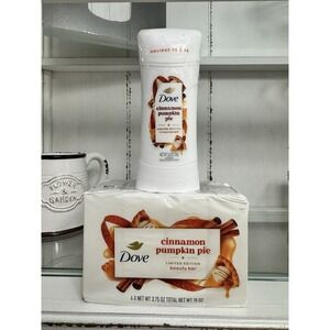 Dove Cinnamon Pumpkin Pie Gift Set Antiperspirant 2.6 oz + 4 Beauty Bars